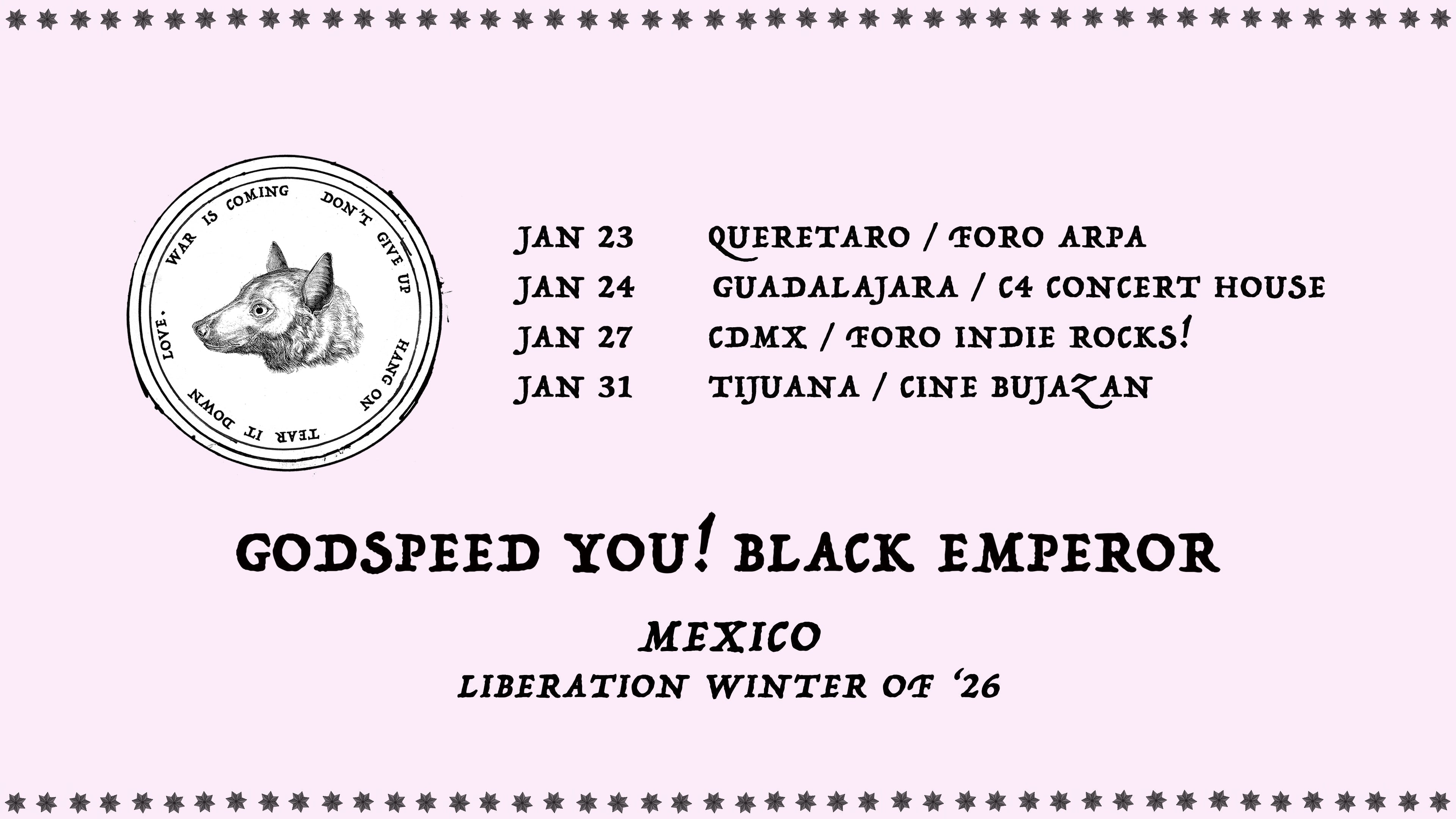 Godspeed You! Black Emperor Liberation Winter 2025-26 – Constellation